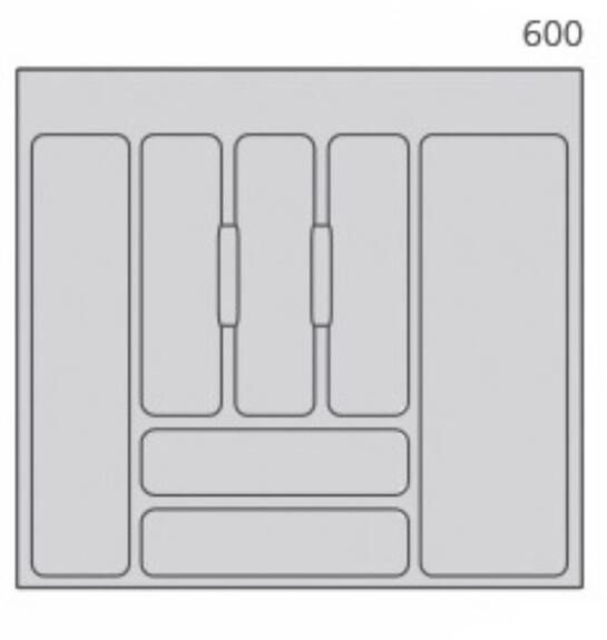 Rozdělovník plastový do zásuvky M60 536x482mm, šedý