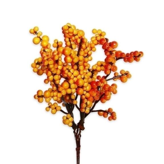 Bobule zápich pvc 19cm oranž