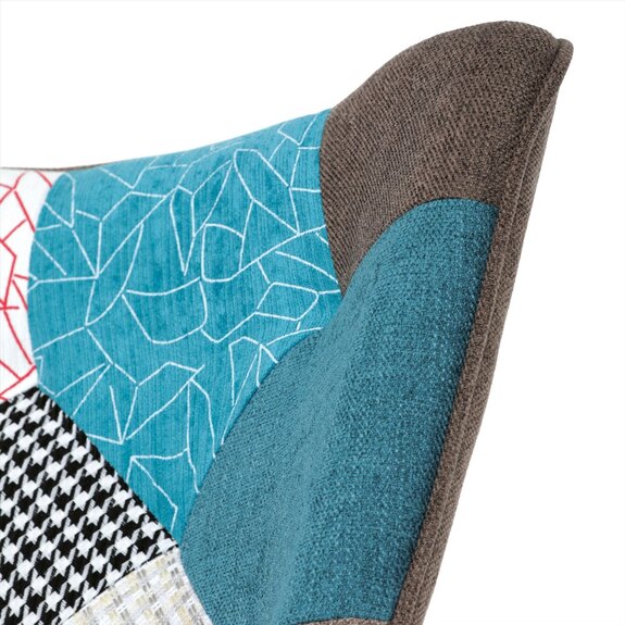 Křeslo houpací AK-374 PW2 potah patchwork látka