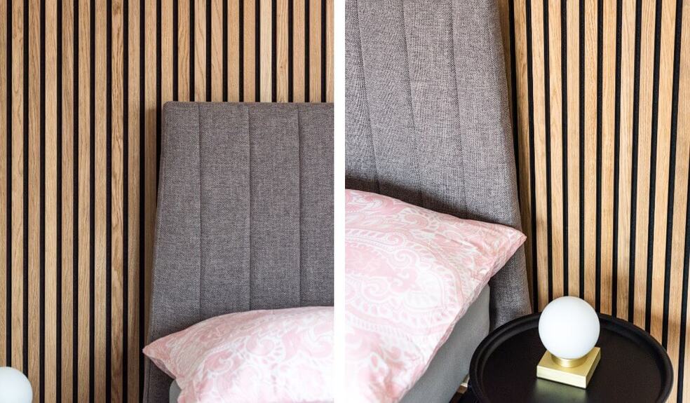 Dekorační obkladový SLAT panel akustic 27-14 Dub Klasik MDF černá