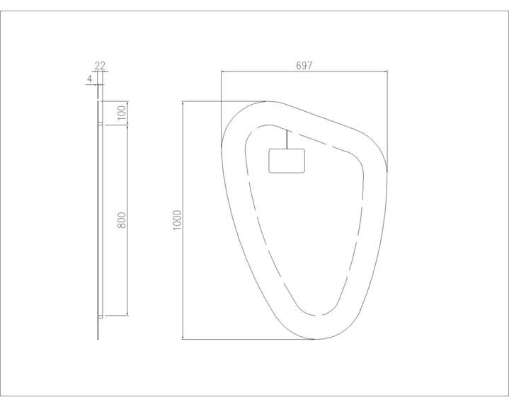 Zrcadlo SNAB STYLE 1000x700