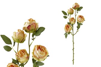 Růže, umělá květina, barva žlutá KUM3331-YEL