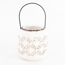 Lucerna keramika pr.12cm bílá