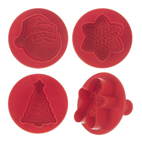 Vykrajovačka s pístem UH/kov Vánoce 4 ks velká