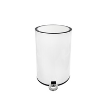 Koš odp. kov/UH s pedálem WHITE 3 l