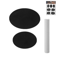 Samolepky na dózy ovál prázdné 14 ks+1 ks křída