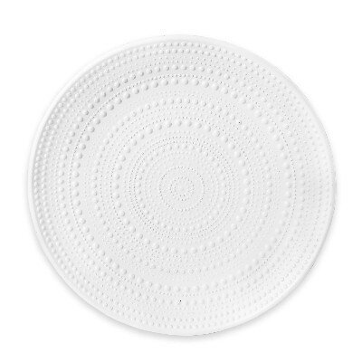 Talíř dřevo 39cm bílá