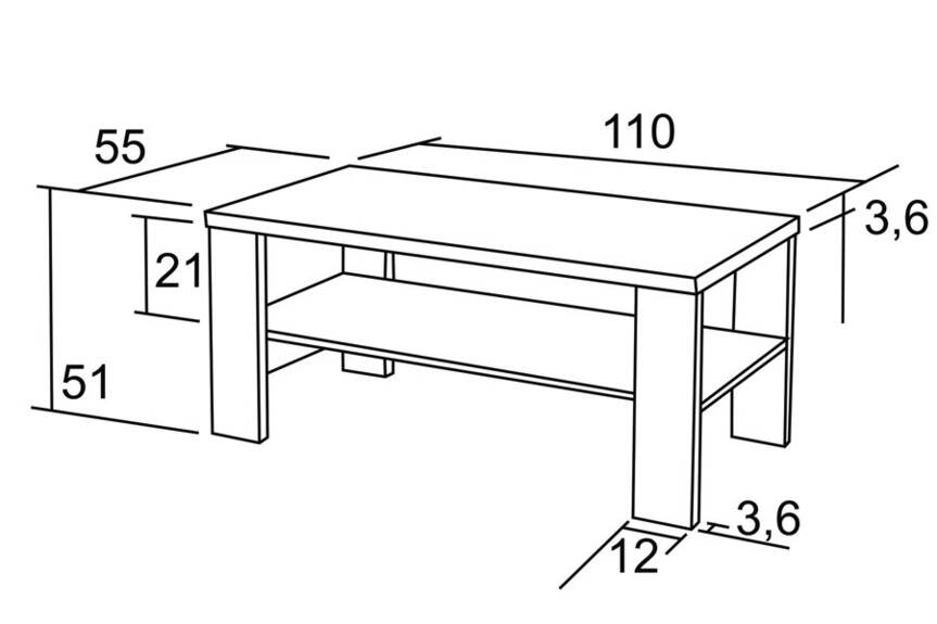 Konferenční stůl Zbyněk 55×110