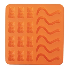 Forma silikon gumídci/žížaly 18 oranžová, náhr. 154469