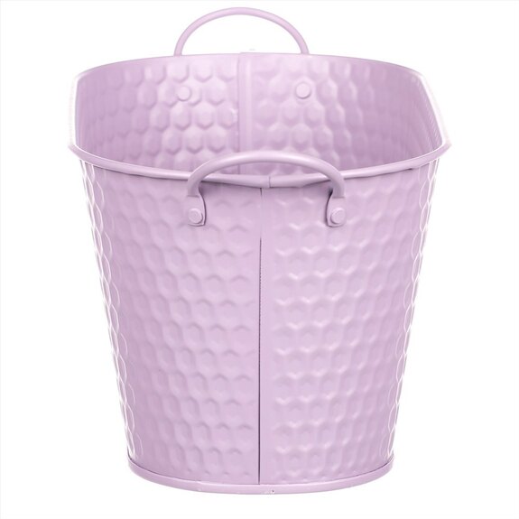 Obal kovový - truhlík,  ve světle fialové barvě.