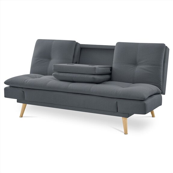 Trojmístná pohovka, šedá látka ASB-4720