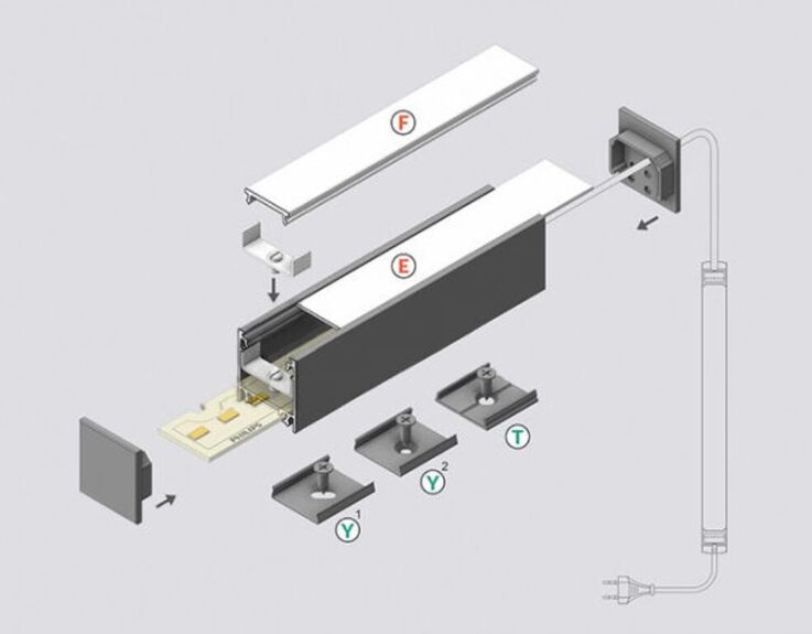 Profil WIRELI LINEA20 EF/TY hliník anoda, 2m (metráž)