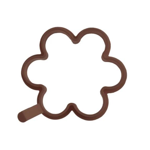 Forma silikon lívanec/vol. oko KVĚT pr. 11 cm hnědá