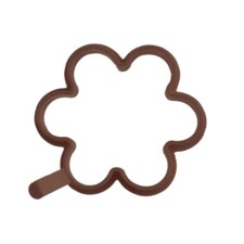 Forma silikon lívanec/vol. oko KVĚT pr. 11 cm hnědá