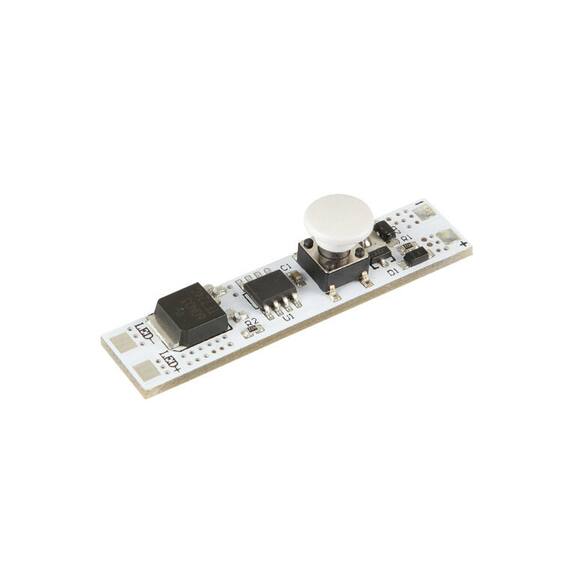 Vypínač a stmívač do LED profilu mechanický tlačítkový typ D 10x45 mm