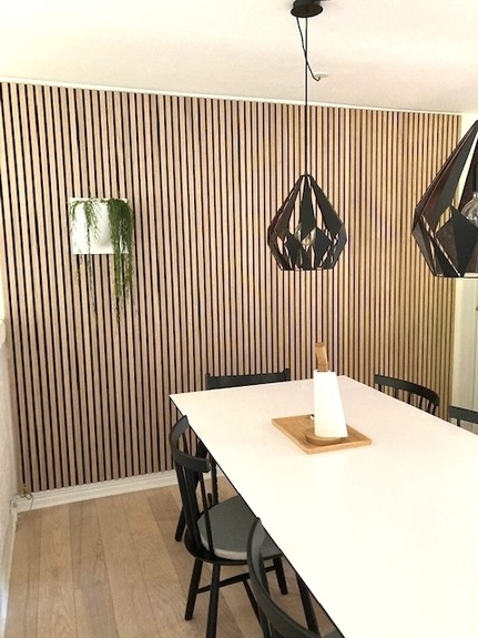 Dekorační obkladový SLAT panel akustic 27-14 Ořech