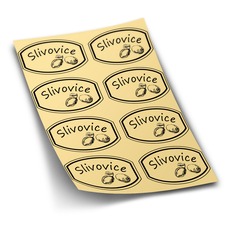 Samolepky na láhve Slivovice ovál 8 CZ