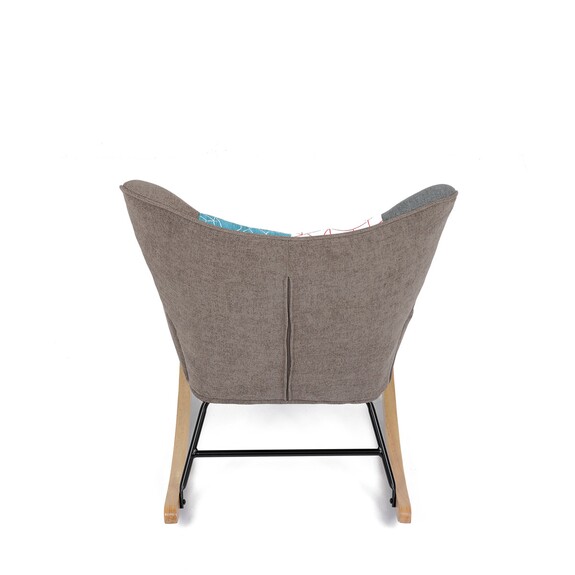 Křeslo houpací AK-374 PW2 potah patchwork látka