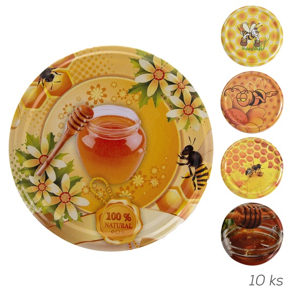 Víčko kov Bio 82 med 10 ks C