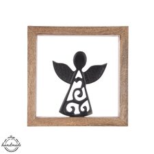 Anděl dřevo/kov MANGO rámeček