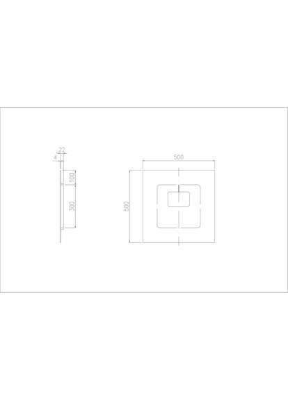 Zrcadlo SNAB STYLE Čtverec 500x500