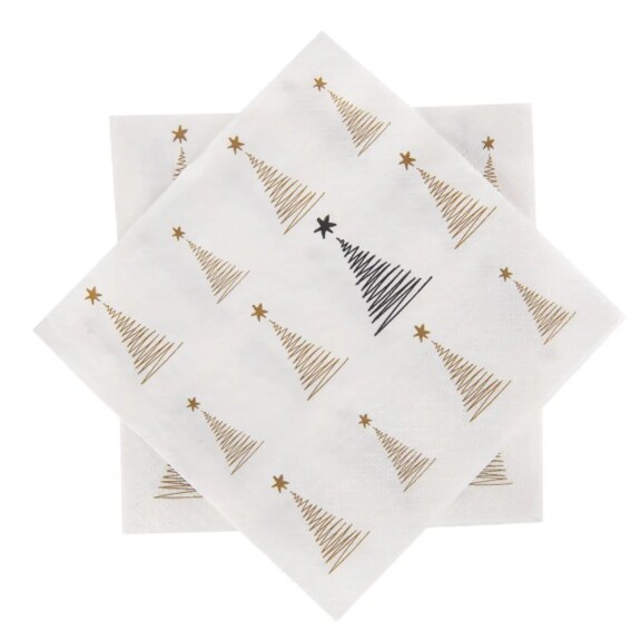 Ubrousek papír STROMEK 20 ks 33x33 cm zlatá