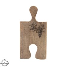 Prkénko dřevo rukojeť MANGO servír.+koštovací 30x15 cm