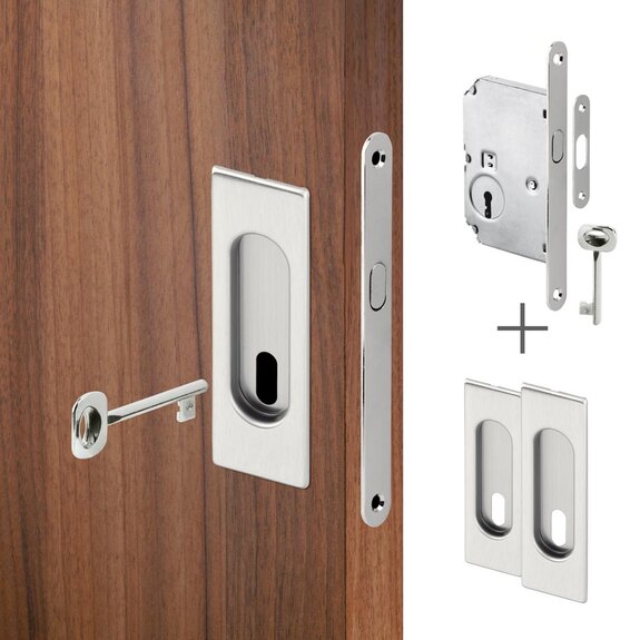 Mušle HR BB + zámek zadl. posuv BB matný nikl