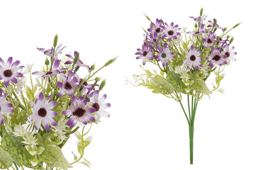 KN5103-PU Kopretiny, puget, barva fialová. Květina umělá.