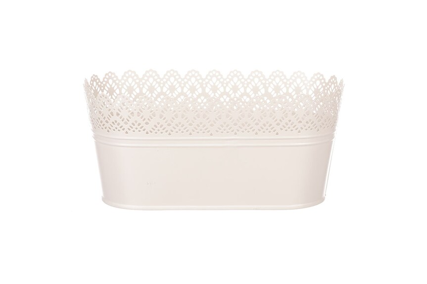 Truhlík kovový, krajkový okraj