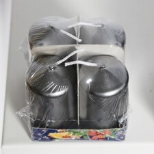 Svíčka Lis.Válec 40x80 S/4 LAK šedá