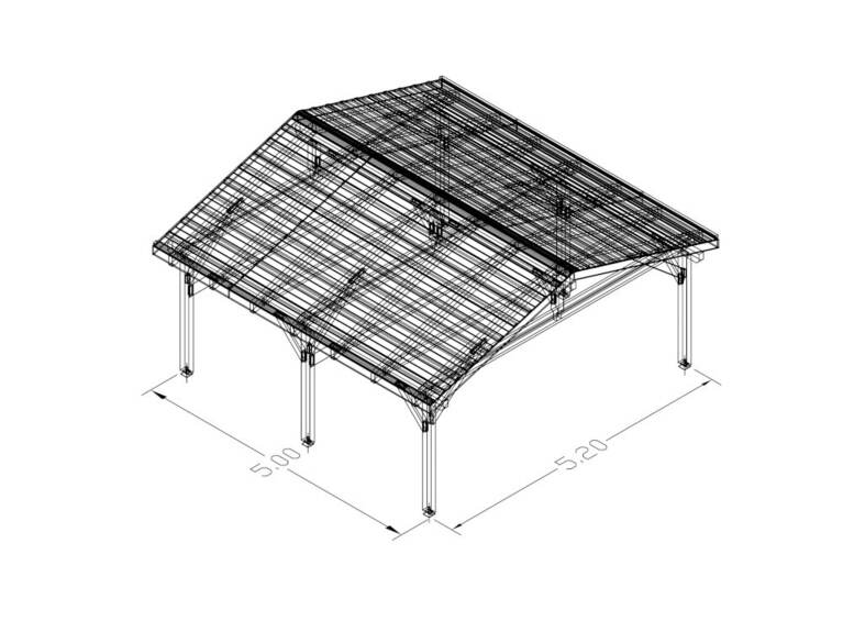 Přístřešek pro 2 auta