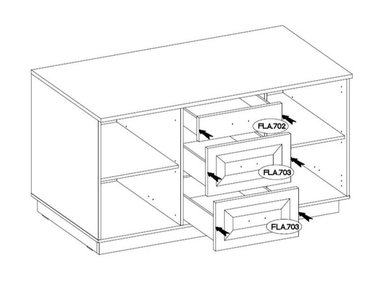 FLAMENGO 2D3S - komoda