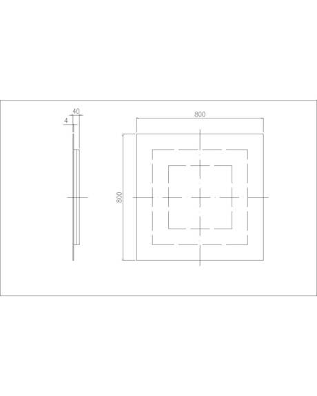 Zrcadlo SNAB STYLE Čtverec 800x800