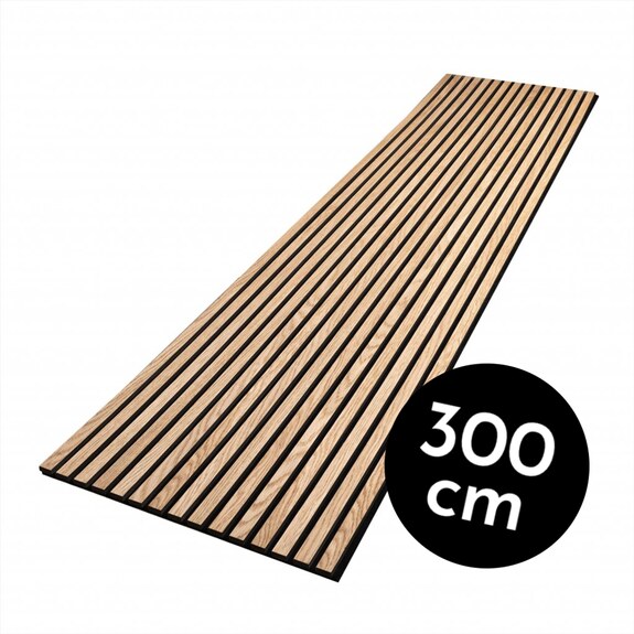 Dekorační obkladový SLAT panel akustic Dub Olej MDF Natur 300