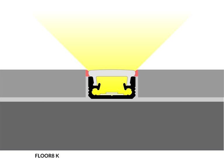 Profil WIRELI FLOOR8 K hliník anoda, 2m (metráž)