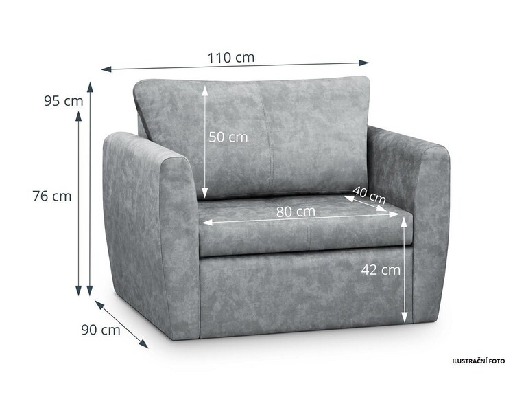 Rozkládací pohovka BEATRICE 110