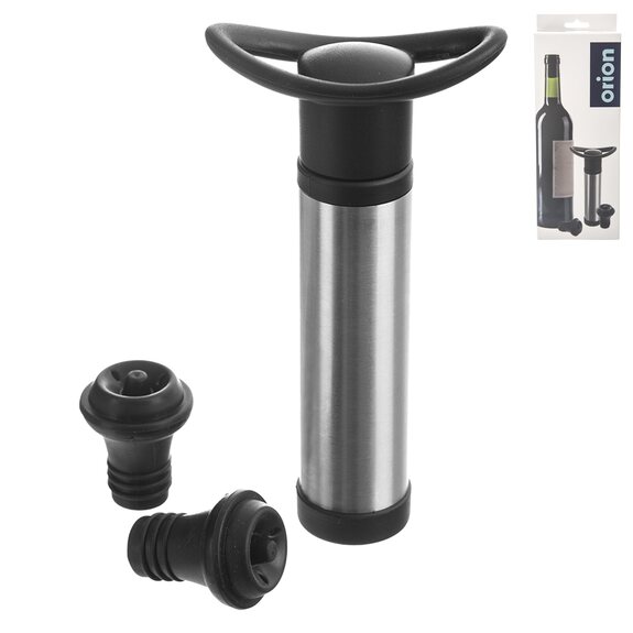 Uzávěr nerez/UH vakuový na víno+2 zátky