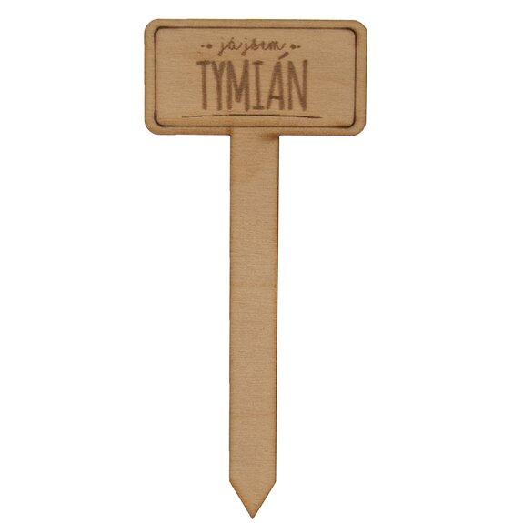 Zápich dřevo do květináče tymián