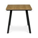 Stůl jídelní 140x80 cm, MDF deska, Melamine dekor dub, kov, černý lak