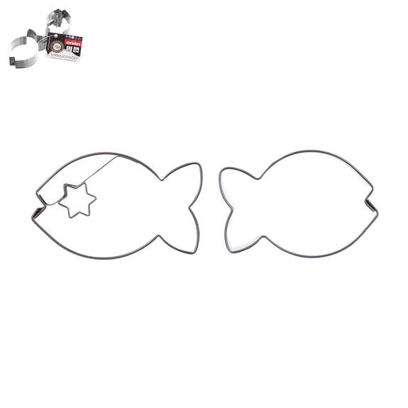 Vykrajovačka nerez/střed ryba sada 2 ks