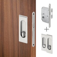 Mušle HR WC + zámek zadl. posuv WC matný nikl