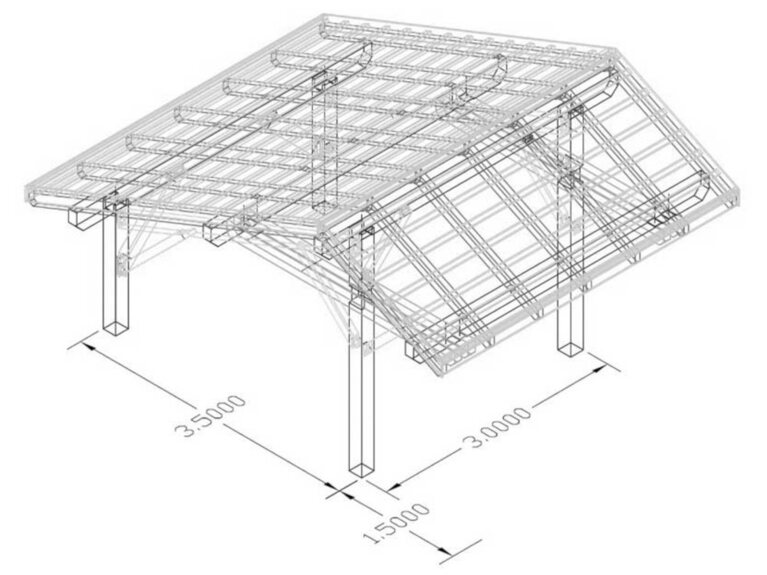 Francouzský přístřešek pro 1 auto