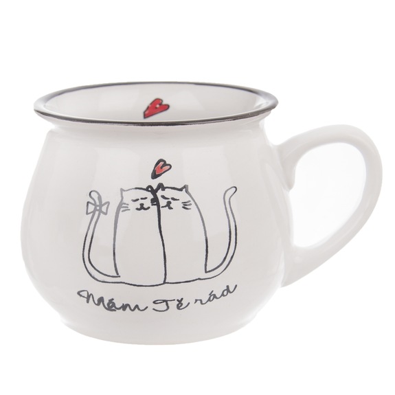 Hrnek ker. kočky Mám tě rád 0,32 l