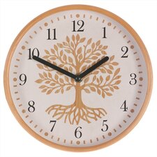 Hodiny nástěnné, MDF s dřevěným rámem, 22cm.