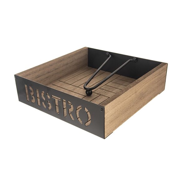 Stojan-držák ubrousky dřevo/kov Bistro