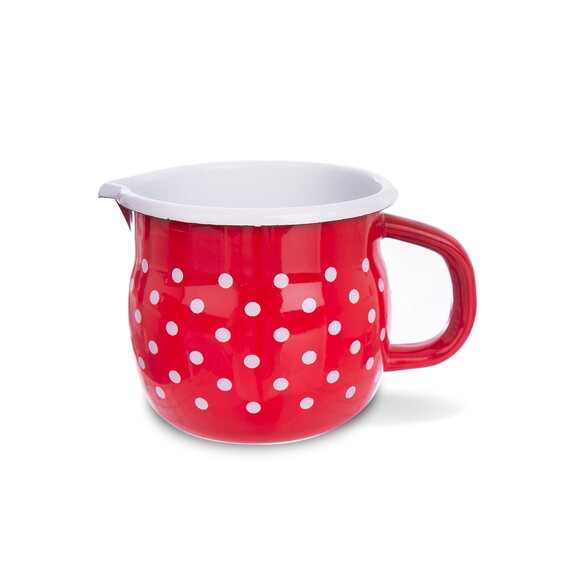 Hrnek smalt TEČKA Belly 0,8 l, pr. 10 cm