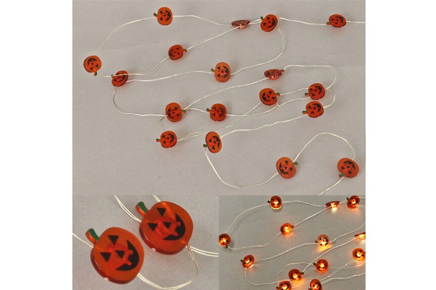 Řetěz s LED světýlky na baterie barva teplá bílá