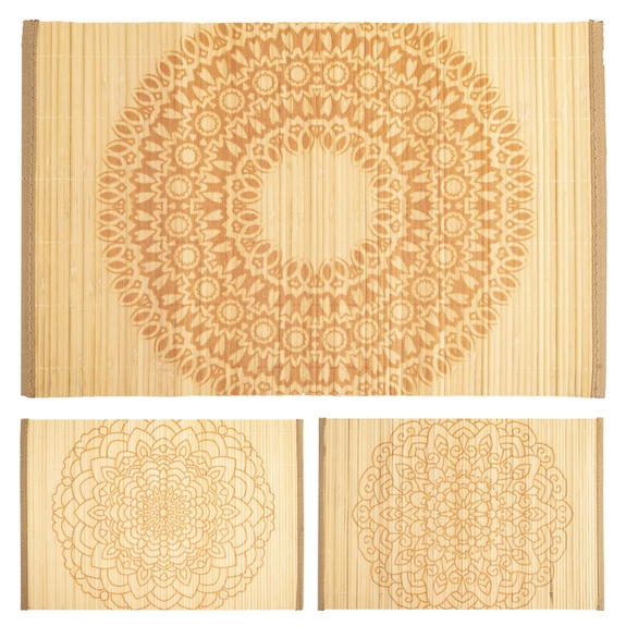 Prostírání bambus/polyester MANDALA 44,5x30 cm mix