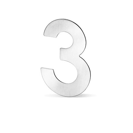 Domovní číslo "3" nerez 120mm